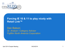 Steps to get IE 10-11 to work with Retail Link