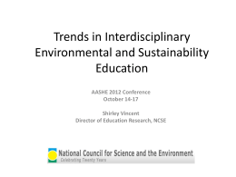 IE & Sustainability Program Study