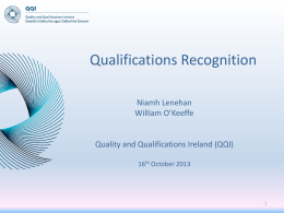 The Qualifications System: A perspective