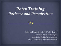 Potty Training &ndash; Patience & Perspiration