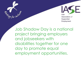 Job Shadow Day presentation for employers