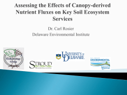 Canopy-derived nutritent fluxes, Carl Rosier