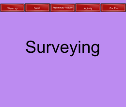 Lesson 10 Surveying