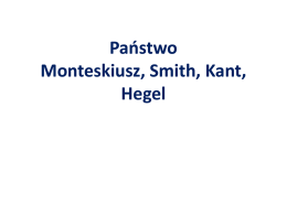 Pa*stwo Smith, Kant, Hegel