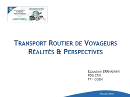 Diapositive 1 - Fédération Nationale du Transport Routier au Maroc