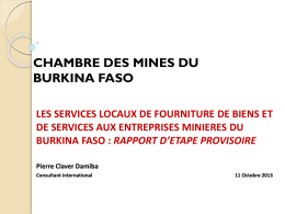 CHAMBRE DES MINES DU BURKINA FASO