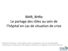 BMR, BHRe Le partage des rôles au sein de l*hôpital