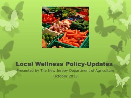 Local Wellness policy