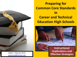 Preparing for Common Core State Standards in