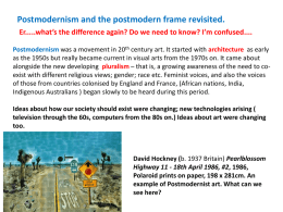 Postmodernism and the postmodern frame revisited