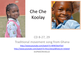 Che Che Koolay Lyrics and Movement