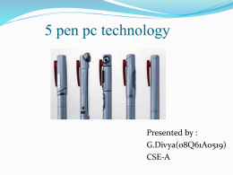 5 Pen PC Technology powerpoint Presentation