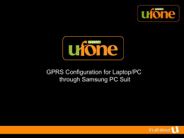 GPRS Configuration for Laptop-PC through Samsung PC