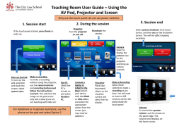 Teaching Room User Guide – Making a Recording
