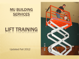 MU Building Services Lift Training