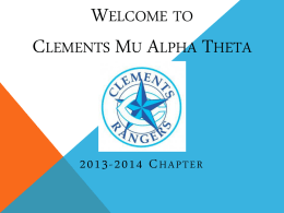 Welcome to Clements Mu Alpha Theta - Clements MAΘ