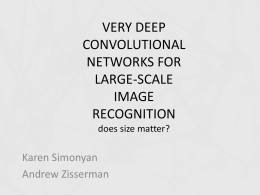 Very deep convolutoinal networks for large scale image recognition