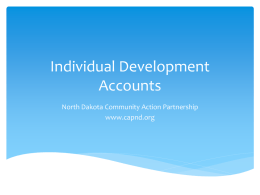Individual Development Account Presentation