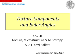 Texture Components, Euler angles
