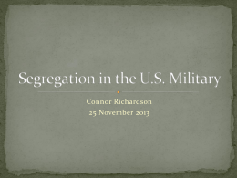 Segregation in the US Military