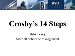 What are Crosby`s 14 Steps?
