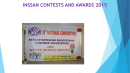 INSSAN CONTESTS AND AWARDS 2015-NATIONAL