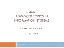 Lecture 5-IS466