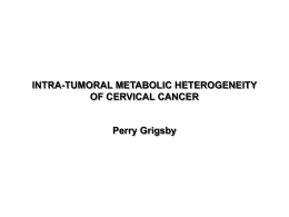 intra-tumoral metabolic heterogeneity of cervical cancer