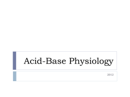 Acid-Base Physiology