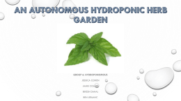 Autonomous Hydroponic Garden Design Review II