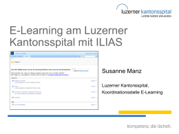 E-Learning am Luzerner Kantonsspital mit ILIAS
