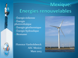 Mexique: Energies renouvelables