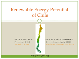 Renewable Energy Potential of Chile