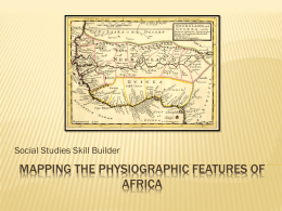 Mapping the Physiographic Features of Africa