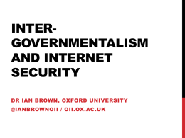 Inter-governmentalism and Internet security