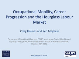 Occupational mobility, career progression and the hourglass
