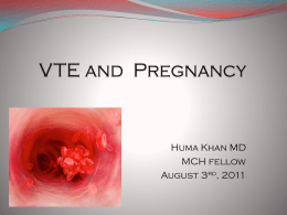 DVT and Pregnancy