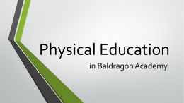 Physical Education for parents evening