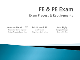 FE & PE Exam - ASME