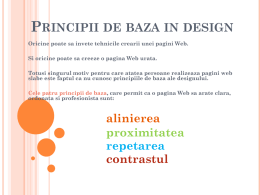 Principii de baza in webdesign
