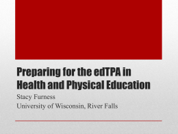 Preparing for the edTPA in Health and Physical Education