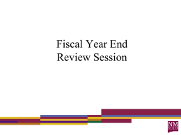 Finance Update Sessions FY14