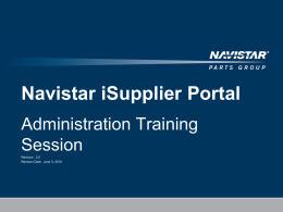 ppt - Supplier - navistarsupplier