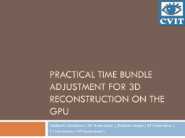 Practical Time Bundle Adjustment for 3D Reconstruction on GPU