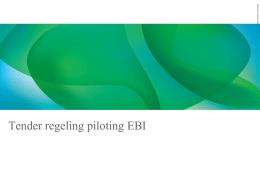 Presentatie voor tender regeling EBI
