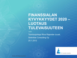 Finanssialan kyvykkyydet 2020 - tiivistelmä esittelyaineistosta
