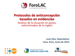 Dr. Juan Díaz, Reprolatina - Reproductive Health Supplies Coalition