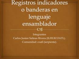 Registros indicadores o banderas en lenguaje ensamblador