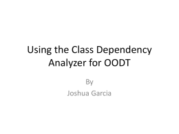 Using the Class Dependency Analyzer