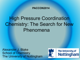 PACCON2014 Lecture - The University of Nottingham
